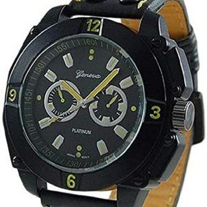 Geneva Platinum Men's Chronograph-style Strap Watch Steko LTD